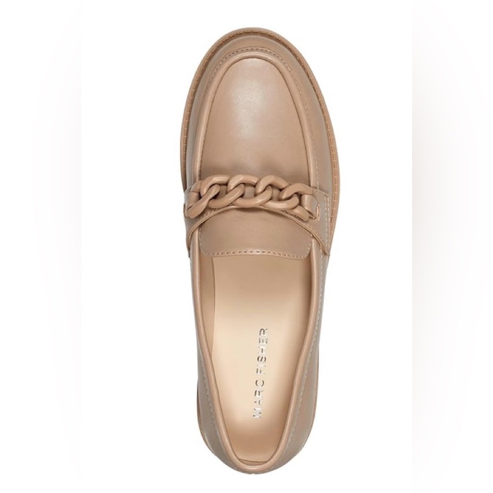 Marc Fisher Women's Beige Chain Loafers